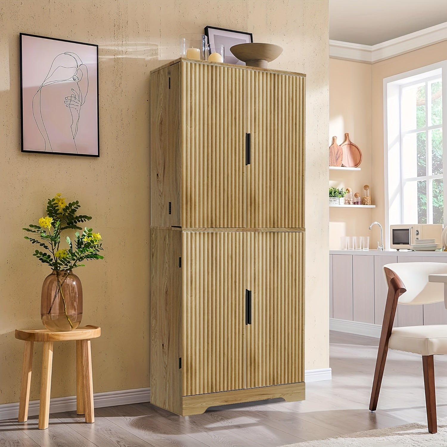 Kitchen Pantry Storage Cabinet 67.7\