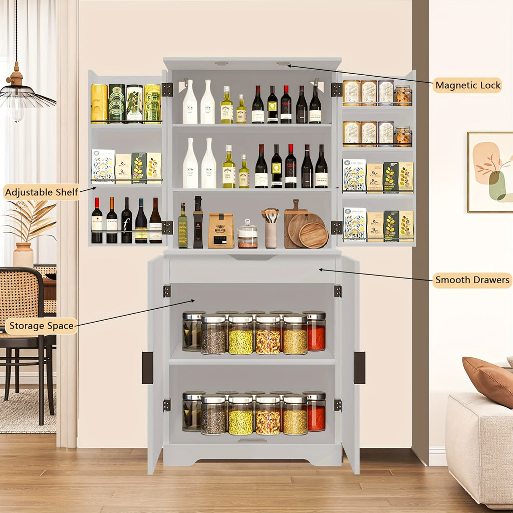 Kitchen Pantry Storage Cabinet 67.7\