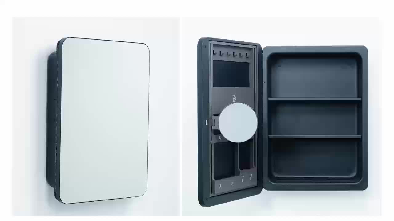 18 Inches Wide by 25 Inches High Bathroom Mirror Cabinet, Contemporary Makeup Mirrors, Wall-Mounted Bathroom Medicine Cabinet