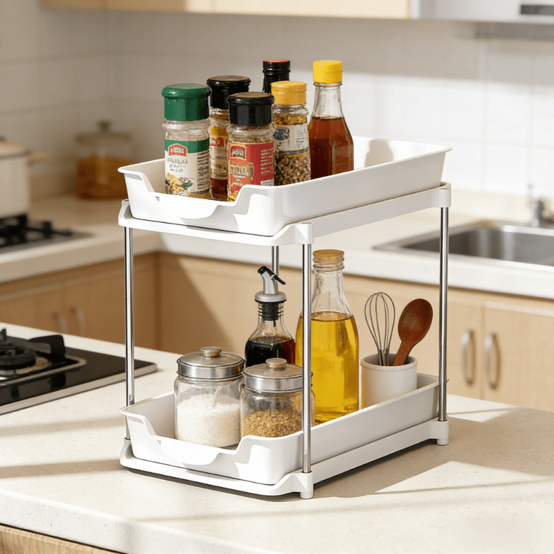 6 Specifications Are Available, High-Quality Double-Layer Storage Rack, Pull-Out Storage Artifact Under The Kitchen Sink, Space-Saving Bathroom And Toilet Storage Rack, Practical Home Storage Good Things, Home Organization