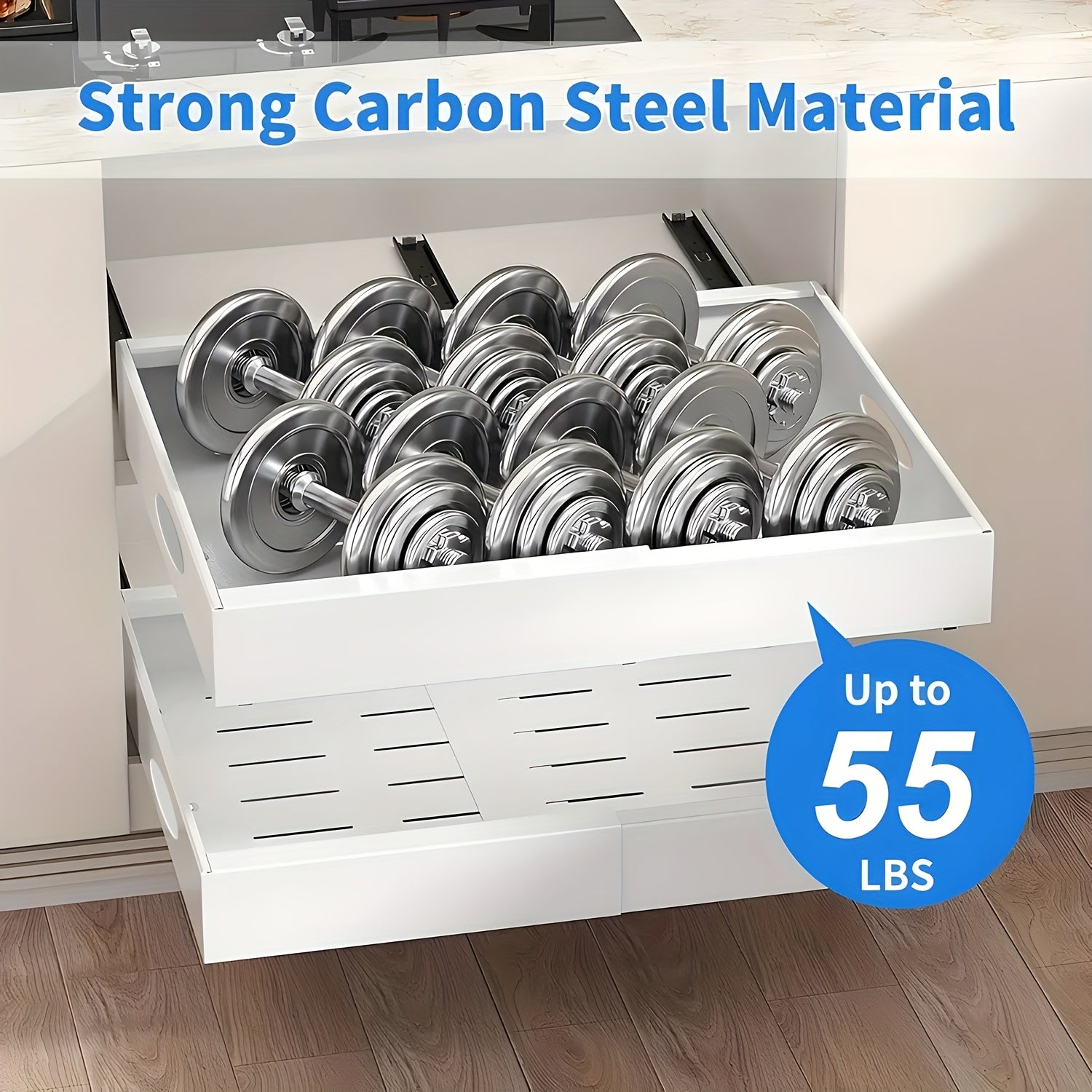 Pull-out Drawer Organizer, Expandable Single-layer Sliding Drawer Organizer for Kitchen Cabinets, Expandable Pull-out Drawer, Cabinet Organization Storage Drawer, Multi-functional Application Scenario Storage Cabinet