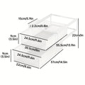 Stackable Pull-Out Drawer Baskets with Two Tiers - Ideal for Organizing Underwear, Socks, And Small Items, Suitable for Closet Shelves And Cabinets, in White