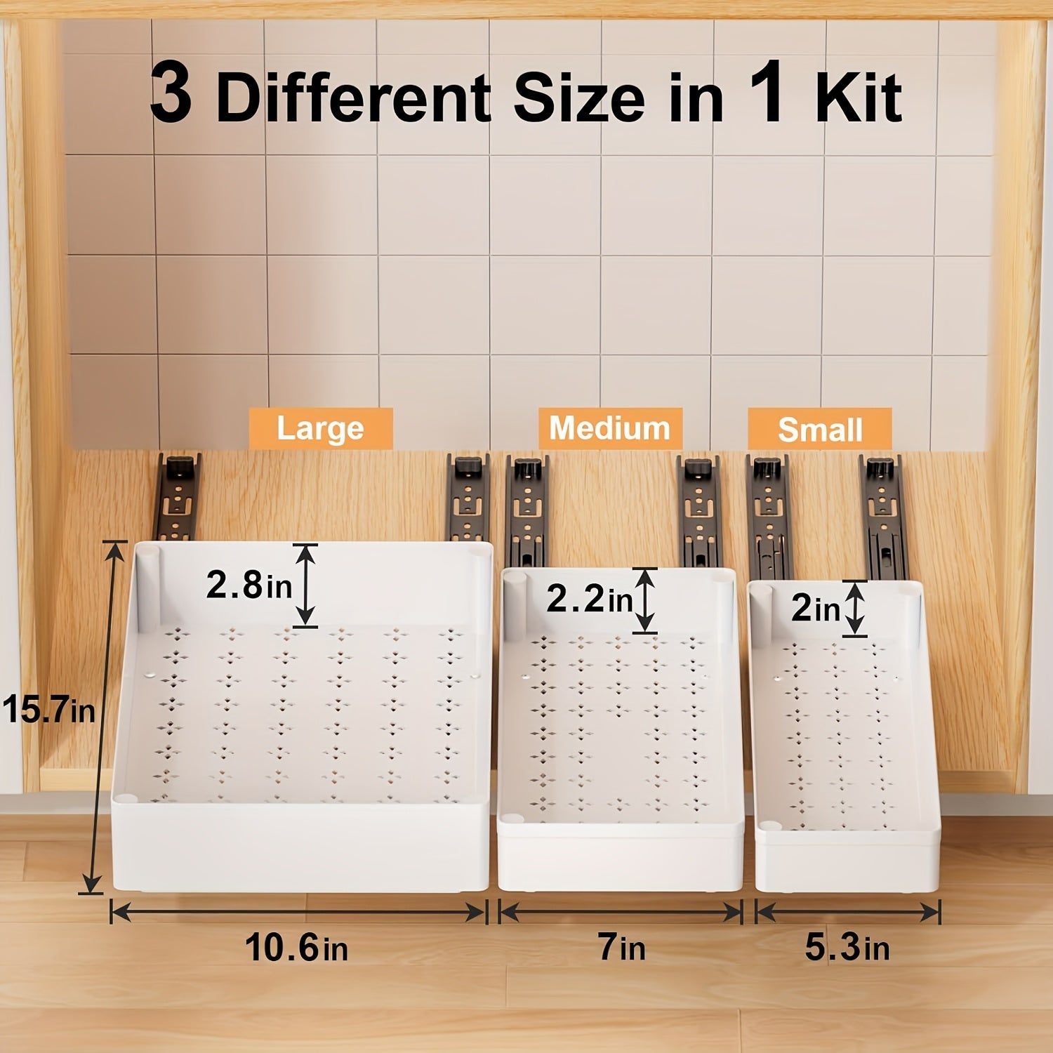 Pull Out Cabinet Organizer 3pcs Pull Out Cabinet Organizer | 15.7\